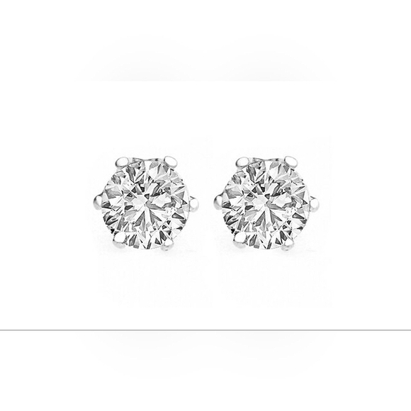 Crystals By Swarovski® Multi-Color Opaque Crystal Stud Earrings ~ Silver Overlay - Picture 4 of 10